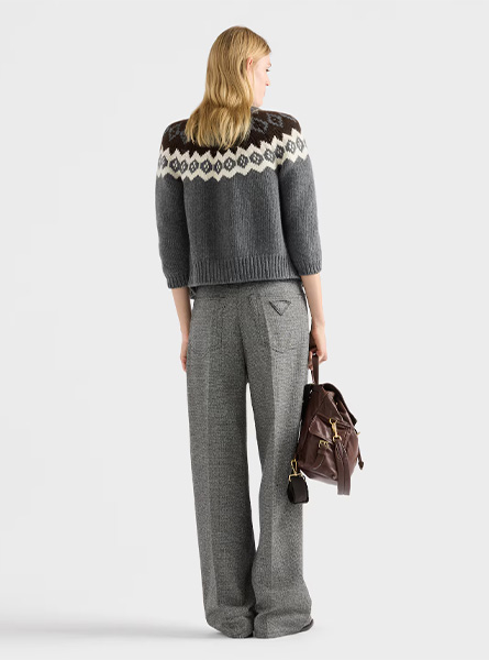 PRADA高仿女装 | 普拉达 A货服装  2025秋冬PRADA新款 羊毛和羊绒混纺开衫