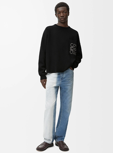 LOEWE高仿男装 | 罗意威A货服装  2025秋冬新款 棉质混纺毛衣