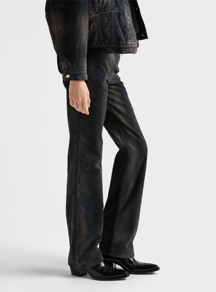 PRADA高仿女装 | 普拉达 A货服装  2025秋冬PRADA新款 灯芯绒五袋长裤