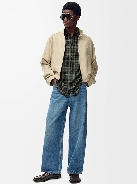 LOEWE高仿男装 | 罗意威A货服装  2025秋冬新款 羊毛和羊绒拉链夹克