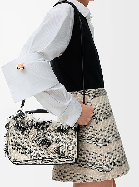 高仿LOEWE包包 | A货罗意威女包 2025秋冬新款 小号编织织物 Puzzle 手袋