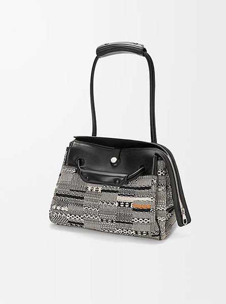 高仿LOEWE包包 | A货罗意威女包 2025秋冬新款 中号编织织物 Madrid 手袋