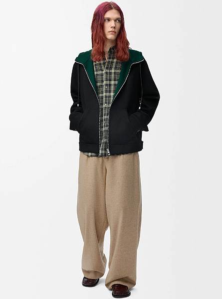 LOEWE高仿男装 | 罗意威A货服装  2025秋冬新款 羊毛和羊绒连帽外套