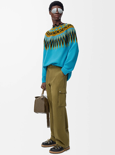 LOEWE高仿男装 | 罗意威A货服装  2025秋冬新款 羊毛和马海毛混纺毛衣