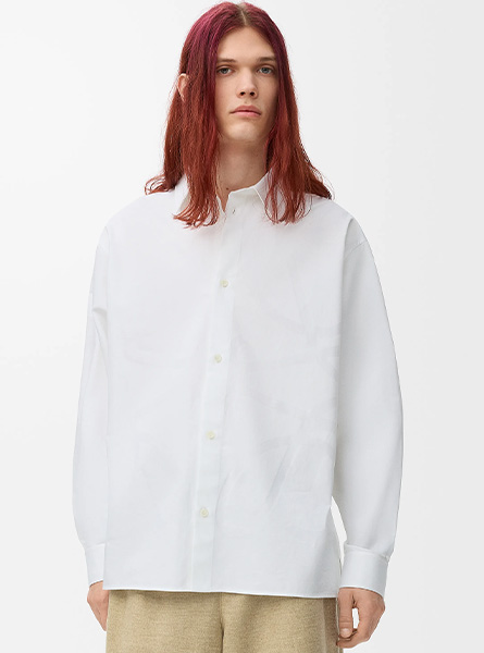 LOEWE高仿男装 | 罗意威A货服装  2025秋冬新款 棉质 Anagram 衬衫