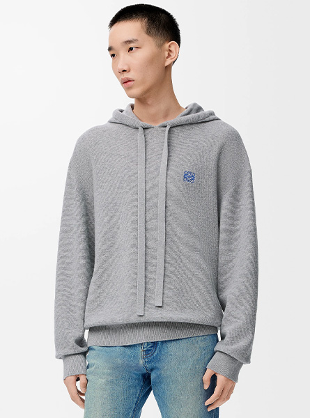 LOEWE高仿男装 | 罗意威A货服装  2025秋冬新款 羊毛连帽卫衣