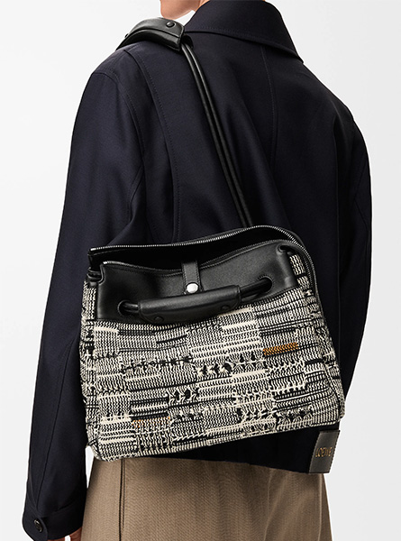 高仿LOEWE包包 | A货罗意威女包 2025秋冬新款 中号编织织物 Madrid 手袋