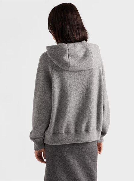 PRADA高仿女装 | 普拉达 A货服装  2025秋冬PRADA新款 羊绒连帽开衫