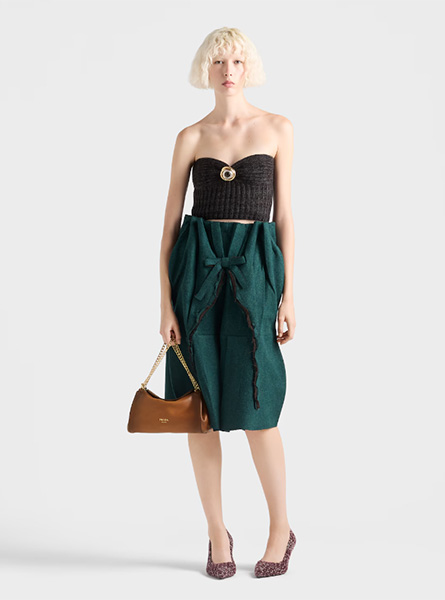 高仿PRADA包包 | A货普拉达女包 2025秋冬新款 干邑色Prada Tumulte 小号皮革手袋