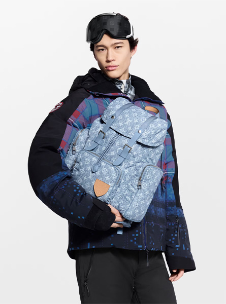 高仿LV包包 | A货LV男包 2025秋冬LV新款 蓝色 CHRISTOPHER CARGO 双肩包 M26909