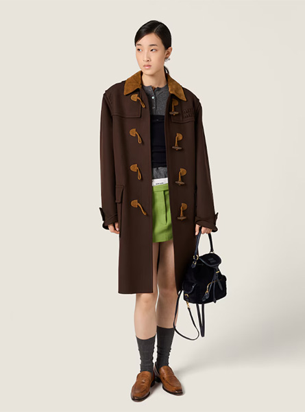 高仿MIUMIU包包 | A货缪缪包包 2025秋冬MIUMIU新款 海军蓝灯芯绒背包