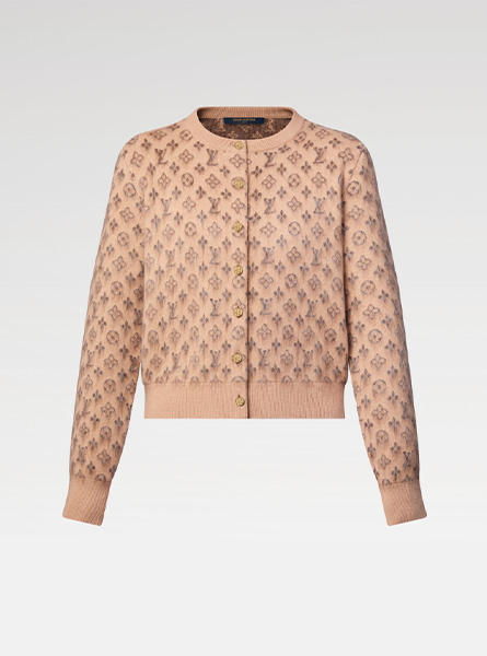 LV高仿女装 | 路易威登 A货服装  2025秋冬LV新款 MONOGRAM 拉绒开衫