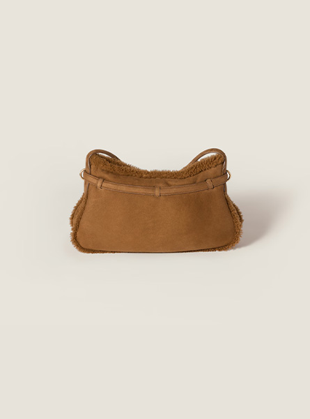 高仿MIUMIU包包 | A货缪缪包包 2025秋冬MIUMIU新款 可可棕 Aventure羊羔毛手袋