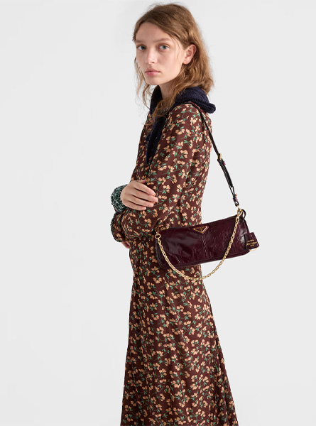 高仿PRADA包包 | A货普拉达女包 2025秋冬新款 勃艮第色 Prada Re-Edition 2002中号皮革单肩包