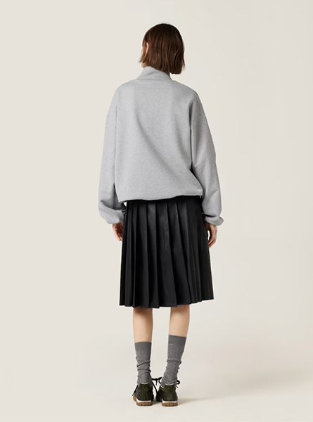 MIUMIU高仿女装 | 缪缪A货服装  2025秋冬MIUMIU新款 棉质抓绒拉链运动衫