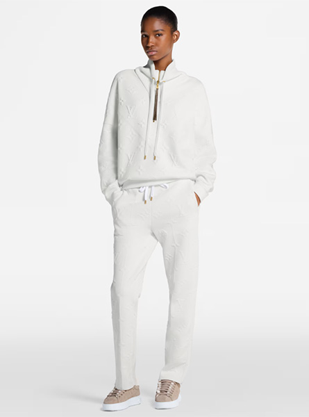 LV高仿女装 | 路易威登 A货服装  2025秋冬LV新款 3D MONOGRAM 罗纹衣领针织衫