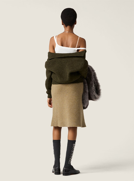 MIUMIU高仿女装 | 缪缪A货服装  2025秋冬MIUMIU新款 羊毛开衫