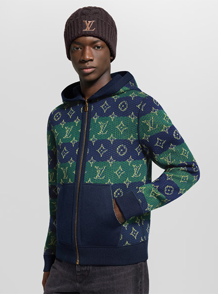 LV高仿男装 | 路易威登 A货服装  2025秋冬LV新款 MONOGRAM 双面连帽衫