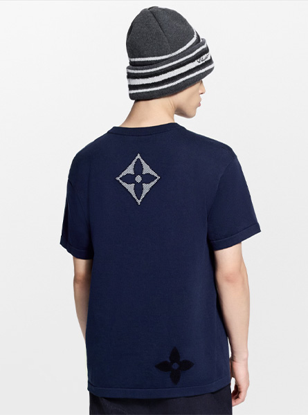 LV高仿男装 | 路易威登 A货服装  2025秋冬LV新款 MONOGRAM 短袖针织圆领衫