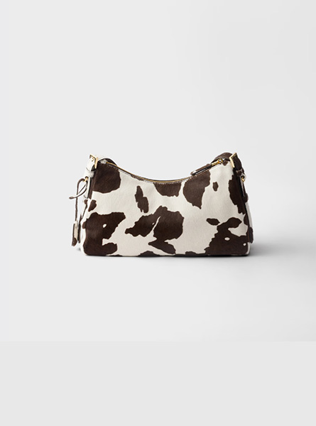 高仿PRADA包包 | A货普拉达女包 2025秋冬新款 白色Prada Aimée中号印花皮革单肩包