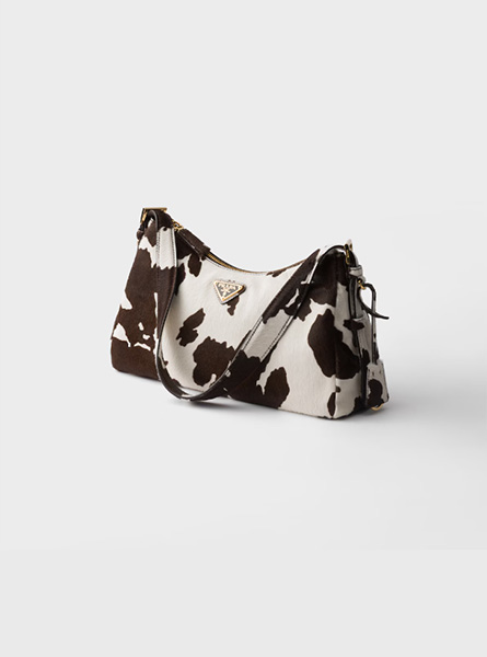 高仿PRADA包包 | A货普拉达女包 2025秋冬新款 白色Prada Aimée中号印花皮革单肩包