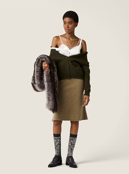 MIUMIU高仿女装 | 缪缪A货服装  2025秋冬MIUMIU新款 羊毛开衫