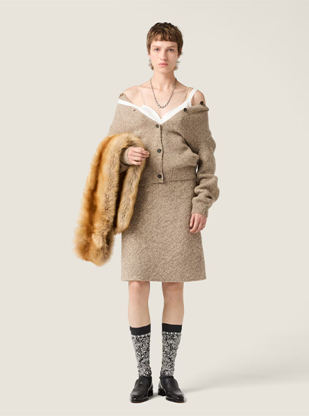 MIUMIU高仿女装 | 缪缪A货服装  2025秋冬MIUMIU新款 羊毛开衫