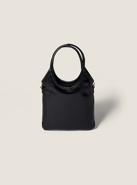 高仿MIUMIU包包 | A货缪缪包包 2025秋冬MIUMIU新款 黑色IVY皮革手袋