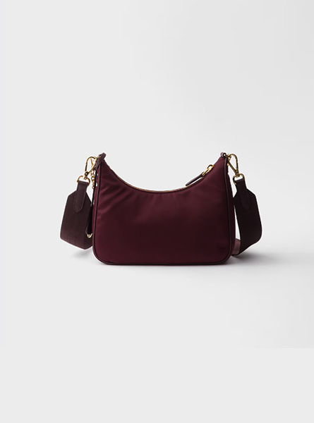 高仿PRADA包包 | A货普拉达女包 2025秋冬新款 酒红色Prada Re-Edition 2005 Re-Nylon手袋