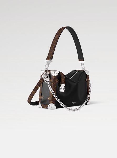 高仿LV包包 | A货LV女包 2025秋冬LV新款 黑色SIDE TRUNK VIBE 中号手袋 软盒子 M15195