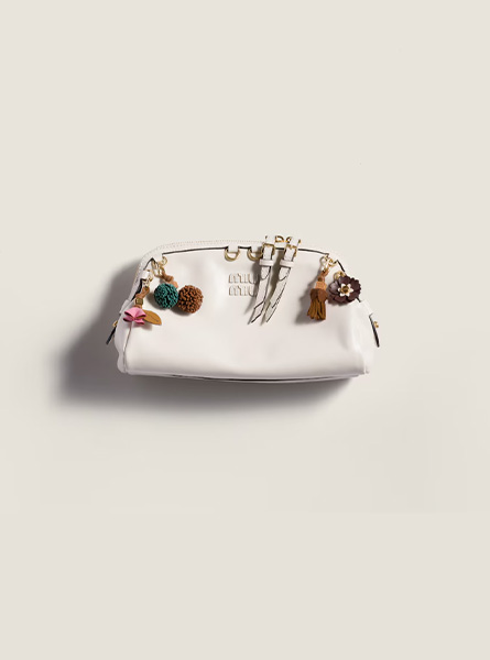 高仿MIUMIU包包 | A货缪缪包包 2025秋冬MIUMIU新款 白色 皮革手拿包