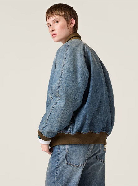 MIUMIU高仿女装 | 缪缪A货服装  2025秋冬MIUMIU新款 丹宁牛仔夹克