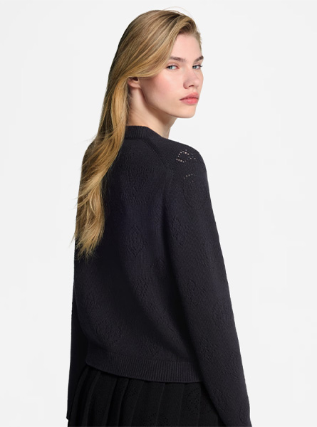 LV高仿女装 | 路易威登 A货服装  2025秋冬LV新款 镂花针织开衫