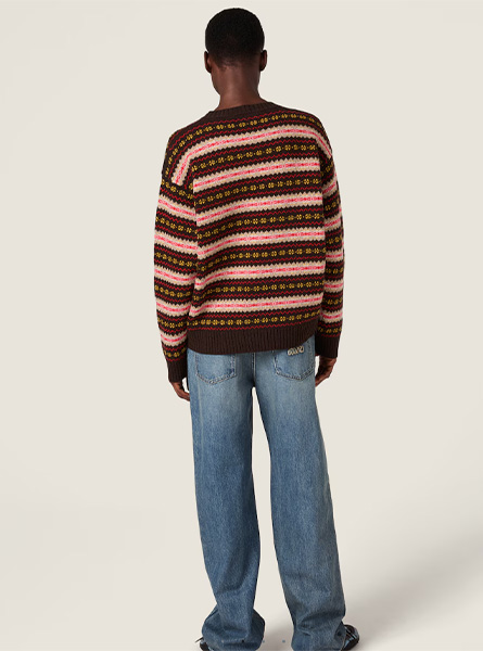 MIUMIU高仿女装 | 缪缪A货服装  2025秋冬MIUMIU新款 圆领羊毛毛衣