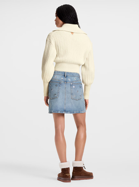 LV高仿女装 | 路易威登 A货服装  2025秋冬LV新款 罗纹针织短款夹克