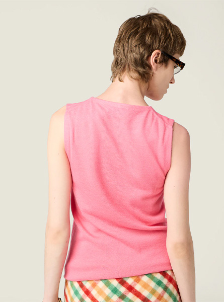 MIUMIU高仿女装 | 缪缪A货服装  2025秋冬MIUMIU新款 羊绒和丝质圆领针织上衣