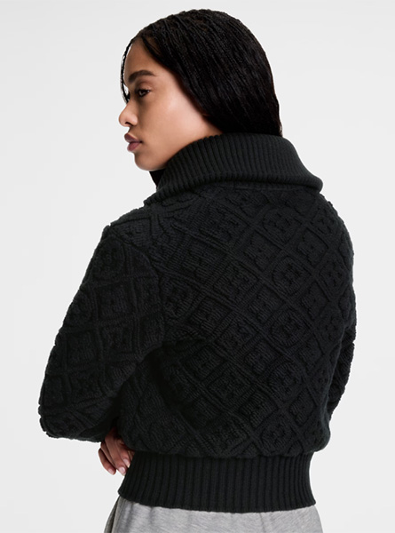 LV高仿女装 | 路易威登 A货服装  2025秋冬LV新款 MONOGRAM 毛巾布拉链夹克