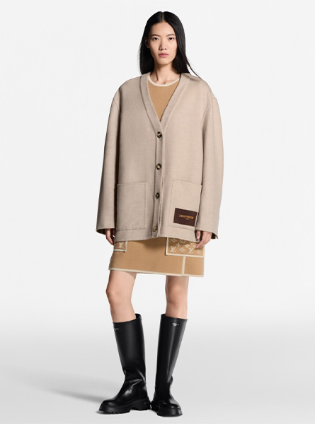 LV高仿女装 | 路易威登 A货服装  2025秋冬LV新款 双面材质开衫