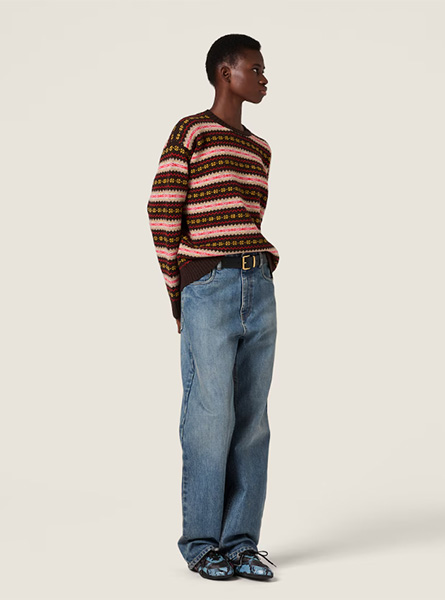 MIUMIU高仿女装 | 缪缪A货服装  2025秋冬MIUMIU新款 圆领羊毛毛衣