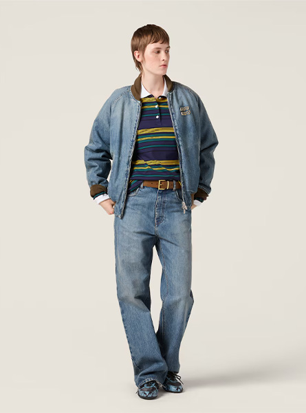 MIUMIU高仿女装 | 缪缪A货服装  2025秋冬MIUMIU新款 丹宁牛仔夹克