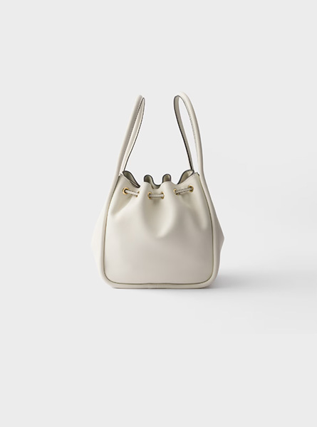 高仿PRADA包包 | A货普拉达女包 2025秋冬新款 白色Prada Darling 皮革迷你水桶包