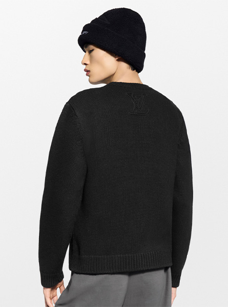 LV高仿男装 | 路易威登 A货服装  2025秋冬LV新款 装饰细节针织圆领衫