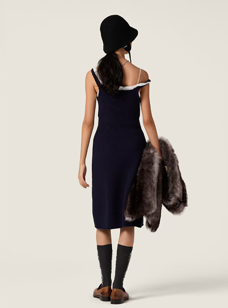 MIUMIU高仿女装 | 缪缪A货服装  2025秋冬MIUMIU新款 羊毛针织背心裙