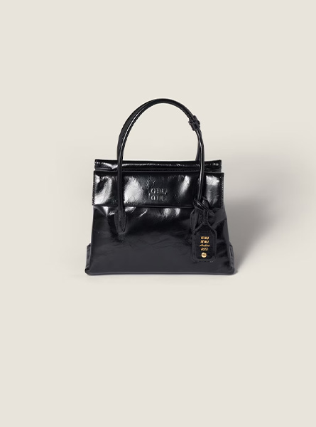 高仿MIUMIU包包 亮面皮革Solitaire手袋 李庚希 率性演绎Solitaire手袋