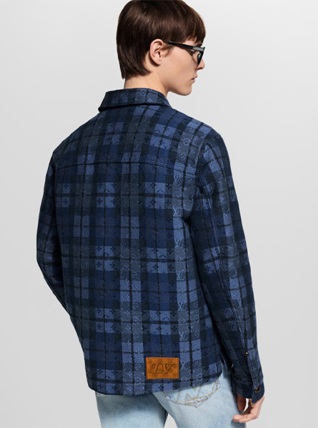 LV高仿男装 | 路易威登 A货服装  2025秋冬LV新款 MONOGRAM 格纹牛仔夹克式衬衫