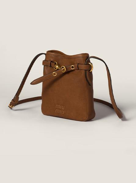 高仿MIUMIU包包 | A货缪缪包包 2025秋冬MIUMIU新款 橡木色 Nappa皮革手袋