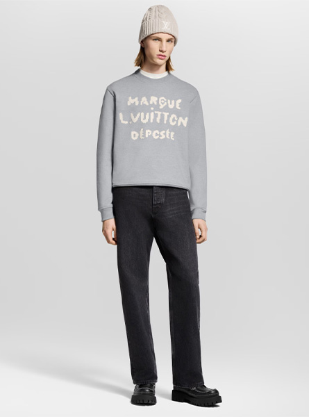 LV高仿男装 | 路易威登 A货服装  2025秋冬LV新款 刺绣运动衫