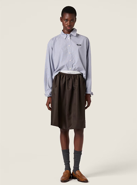 MIUMIU高仿女装 | 缪缪A货服装  2025秋冬MIUMIU新款 府绸质感衬衫