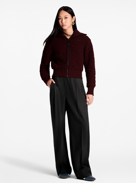 LV高仿女装 | 路易威登 A货服装  2025秋冬LV新款 MONOGRAM 花卉毛巾布拉链夹克