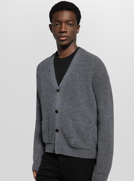 LV高仿男装 | 路易威登 A货服装  2025秋冬LV新款 刺绣山羊绒开衫